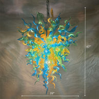 Handmade custom design modern blown glass chandelier living room decoration