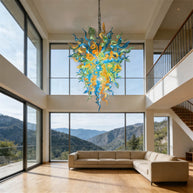 Handmade custom design modern blown glass chandelier living room decoration