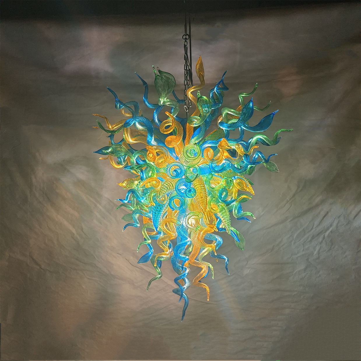 Handmade custom design modern blown glass chandelier living room decoration