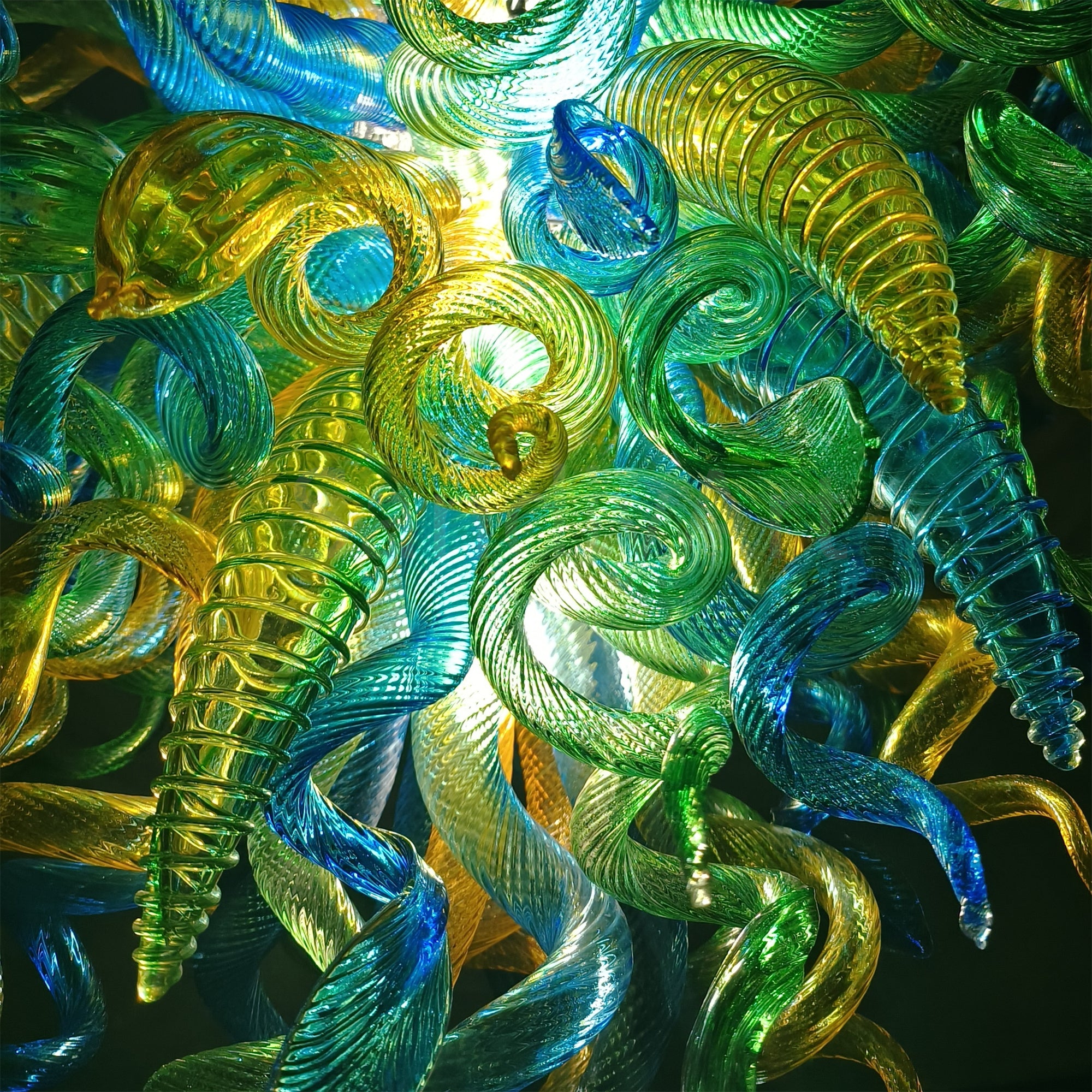 Handmade custom design modern blown glass chandelier living room decoration
