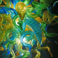 Handmade custom design modern blown glass chandelier living room decoration