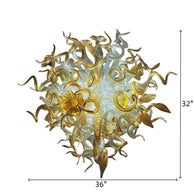 Luxury gold color blown glass chandeliers custom design