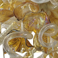 Luxury gold color blown glass chandeliers custom design