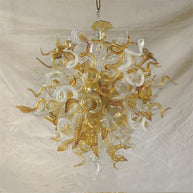 Luxury gold color blown glass chandeliers custom design