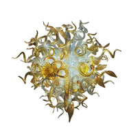 Luxury gold color contemporary blown glass chandeliers