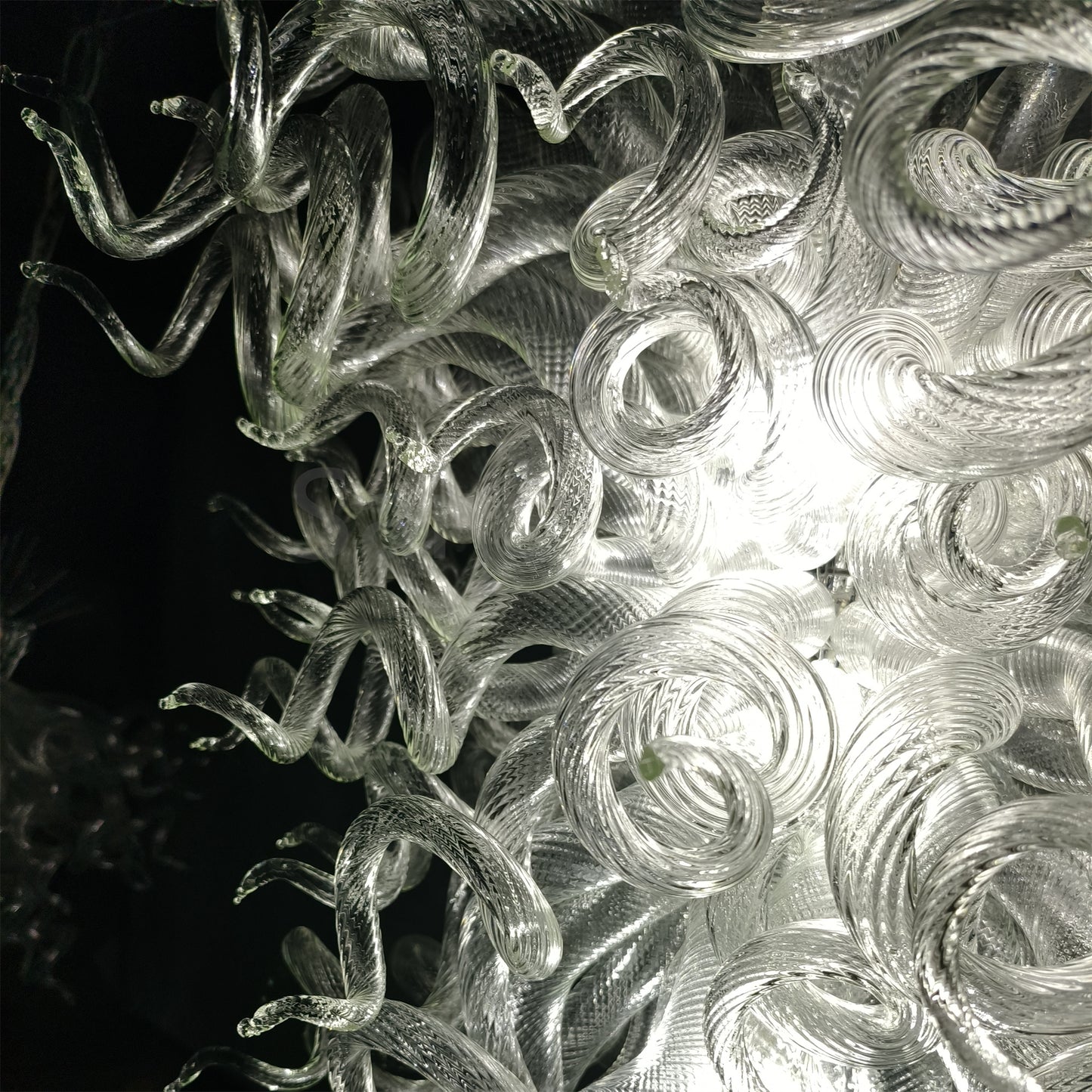 Clear color chandelier hand blown glass