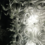 Clear color chandelier hand blown glass