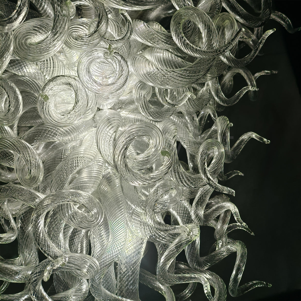 Clear color chandelier hand blown glass