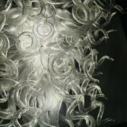 Clear color chandelier hand blown glass