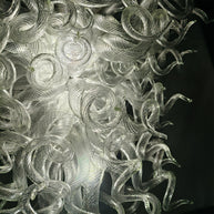 Clear color chandelier hand blown glass