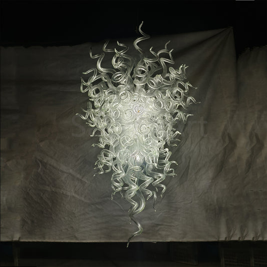 Clear color chandelier hand blown glass