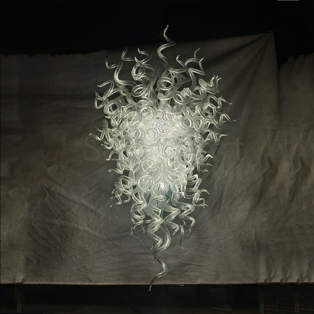 Clear color chandelier hand blown glass