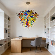 Colorful hand made DIY art glass chandeliers dining room decoration