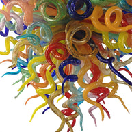 Colorful hand made DIY art glass chandeliers dining room decoration