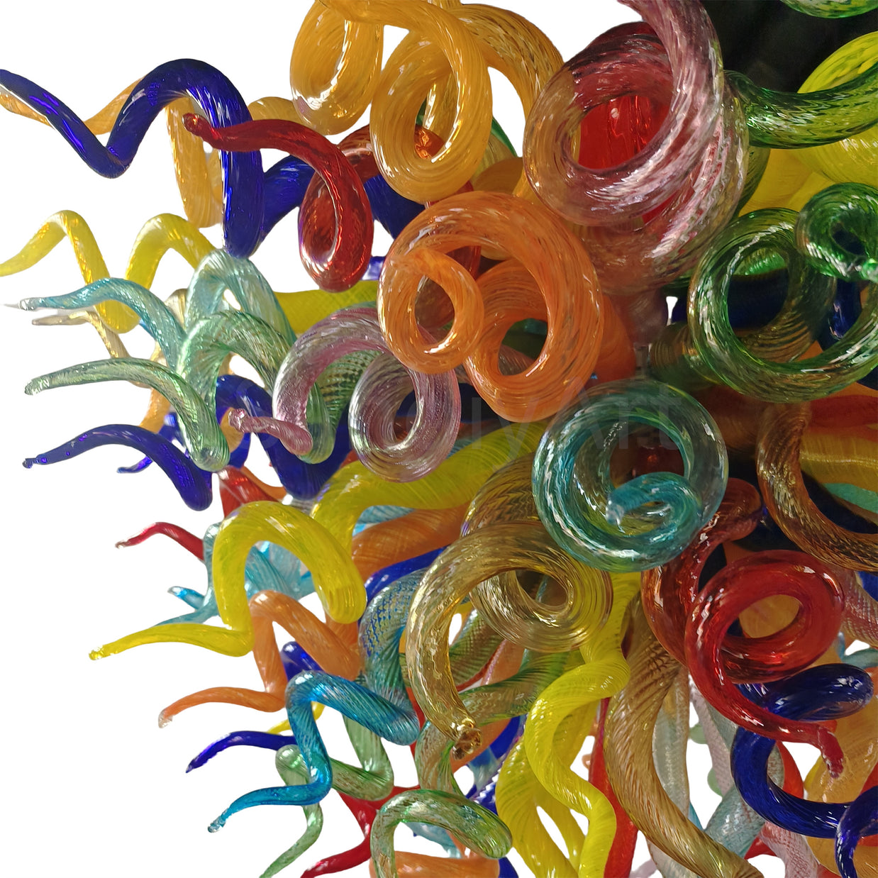 Colorful hand made DIY art glass chandeliers dining room decoration