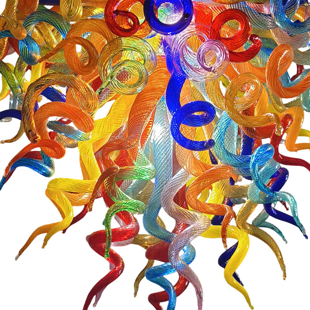 Colorful hand made DIY art glass chandeliers dining room decoration