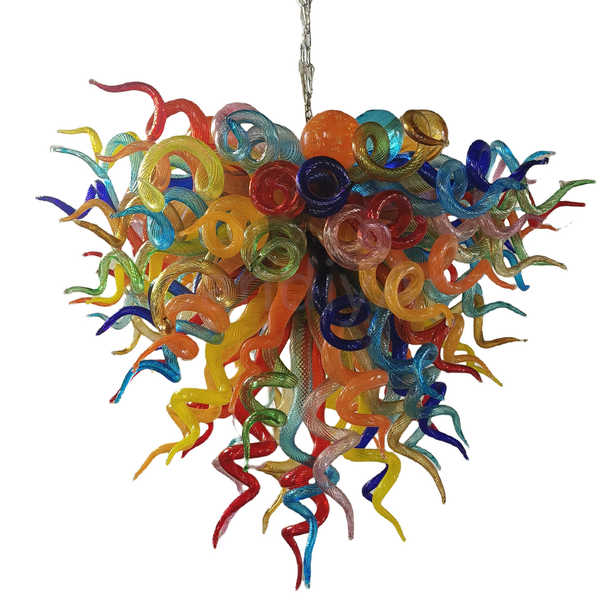 Colorful hand made DIY art glass chandeliers dining room decoration