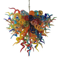 Colorful hand made DIY art glass chandeliers dining room decoration