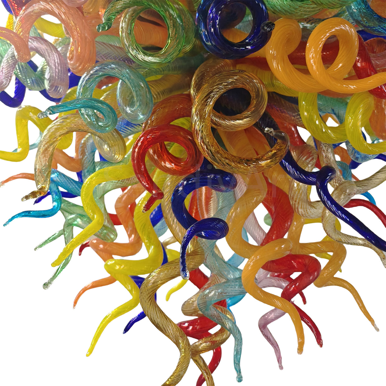 Colorful hand made DIY art glass chandeliers dining room decoration