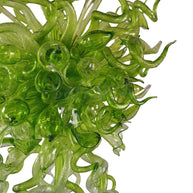 Green color Blown art glass chandelier natural style villa decoration