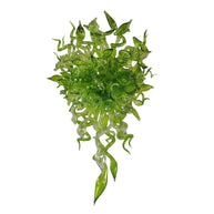 Green color Blown art glass chandelier natural style villa decoration