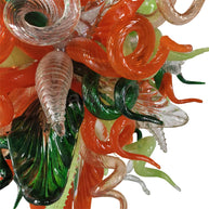 Multicolor blown glass chandelier dining room decoration