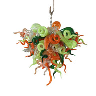 Multicolor blue blown glass chandelier dining room decoration
