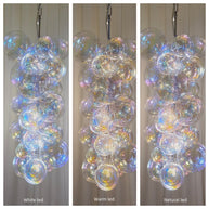 Hand made blown glass globe chandelier colorful clear dining room decoration