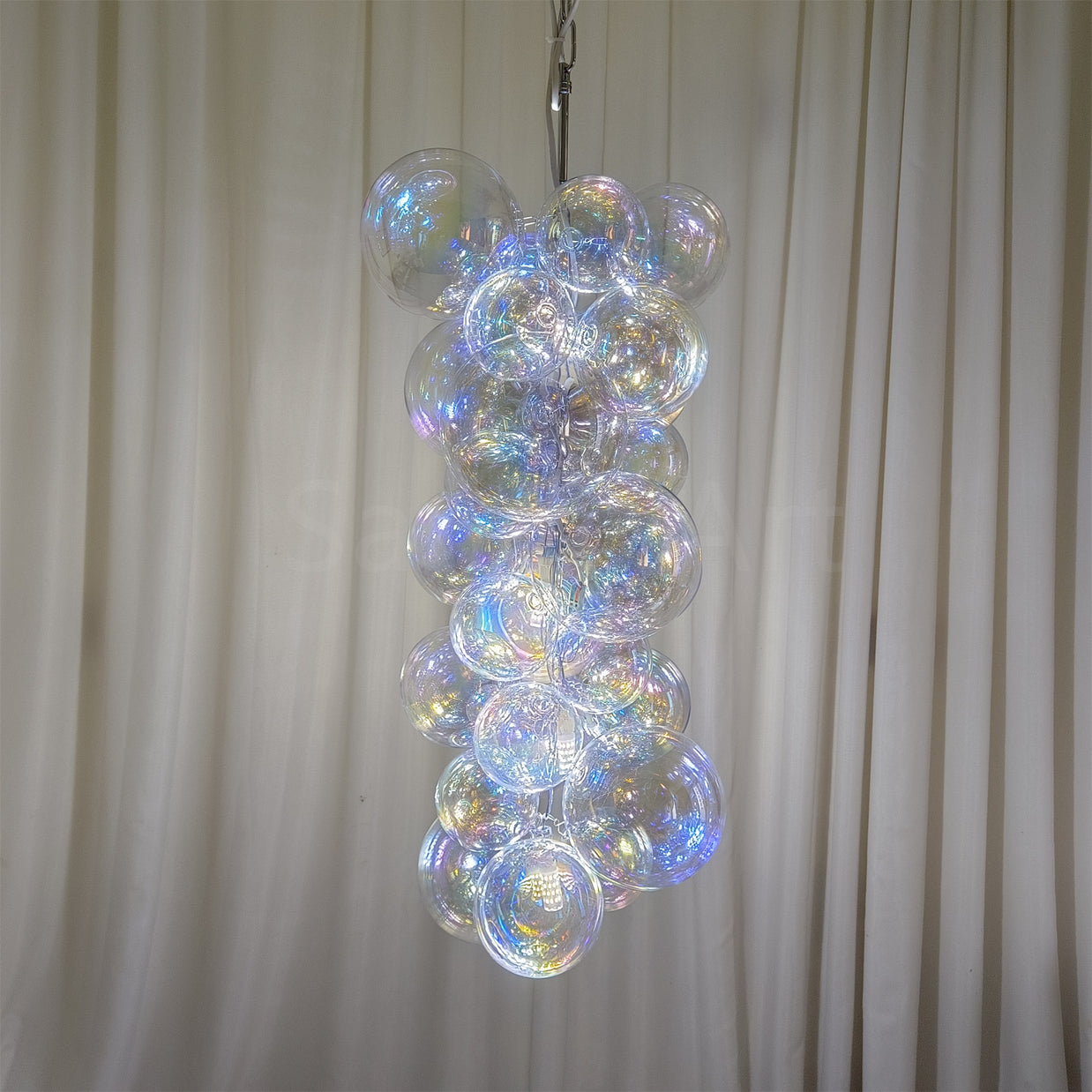 Hand made blown glass globe chandelier colorful clear dining room decoration