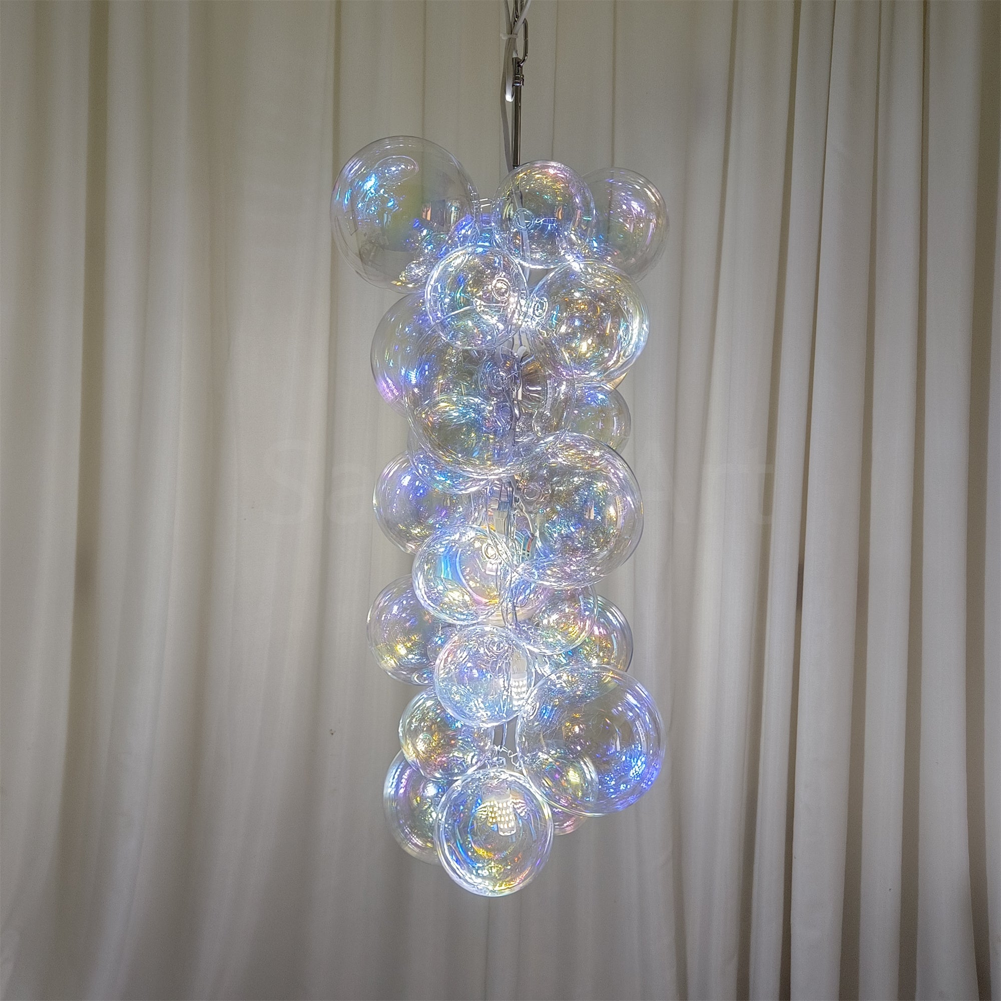 Hand made blown glass globe chandelier colorful clear dining room decoration
