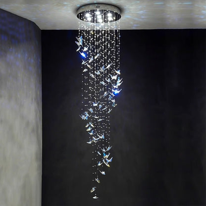 Crystal butterfly hanging lighting high luxury and modern design
