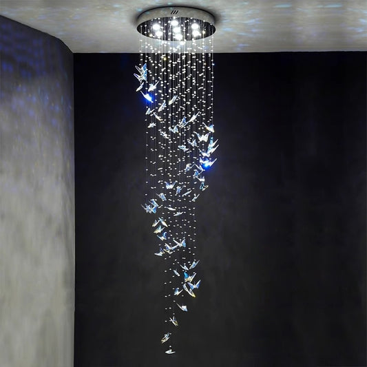 Crystal butterfly hanging lighting high luxury and modern design
