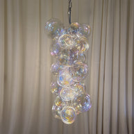 Hand made blown glass globe chandelier colorful clear dining room decoration