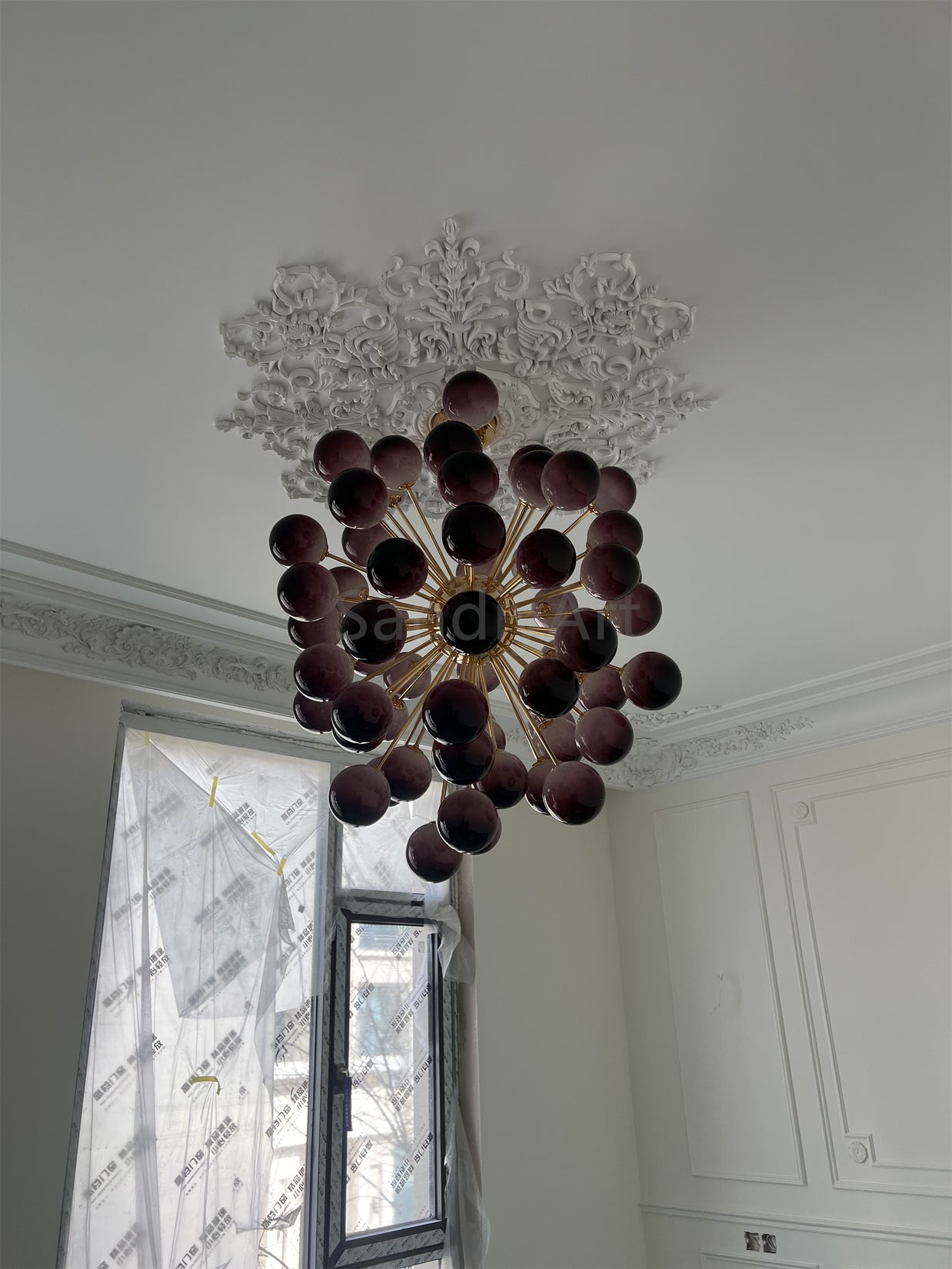 Blown glass Grape ball pendant light hand made home hotel decoration