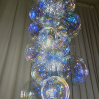 Hand made blown glass globe chandelier colorful clear dining room decoration
