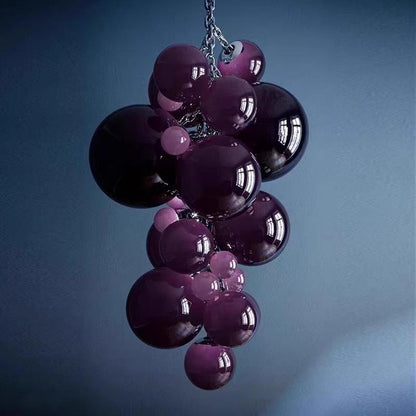 Grape shape blown glass lamp in purple/blue/white/amber color