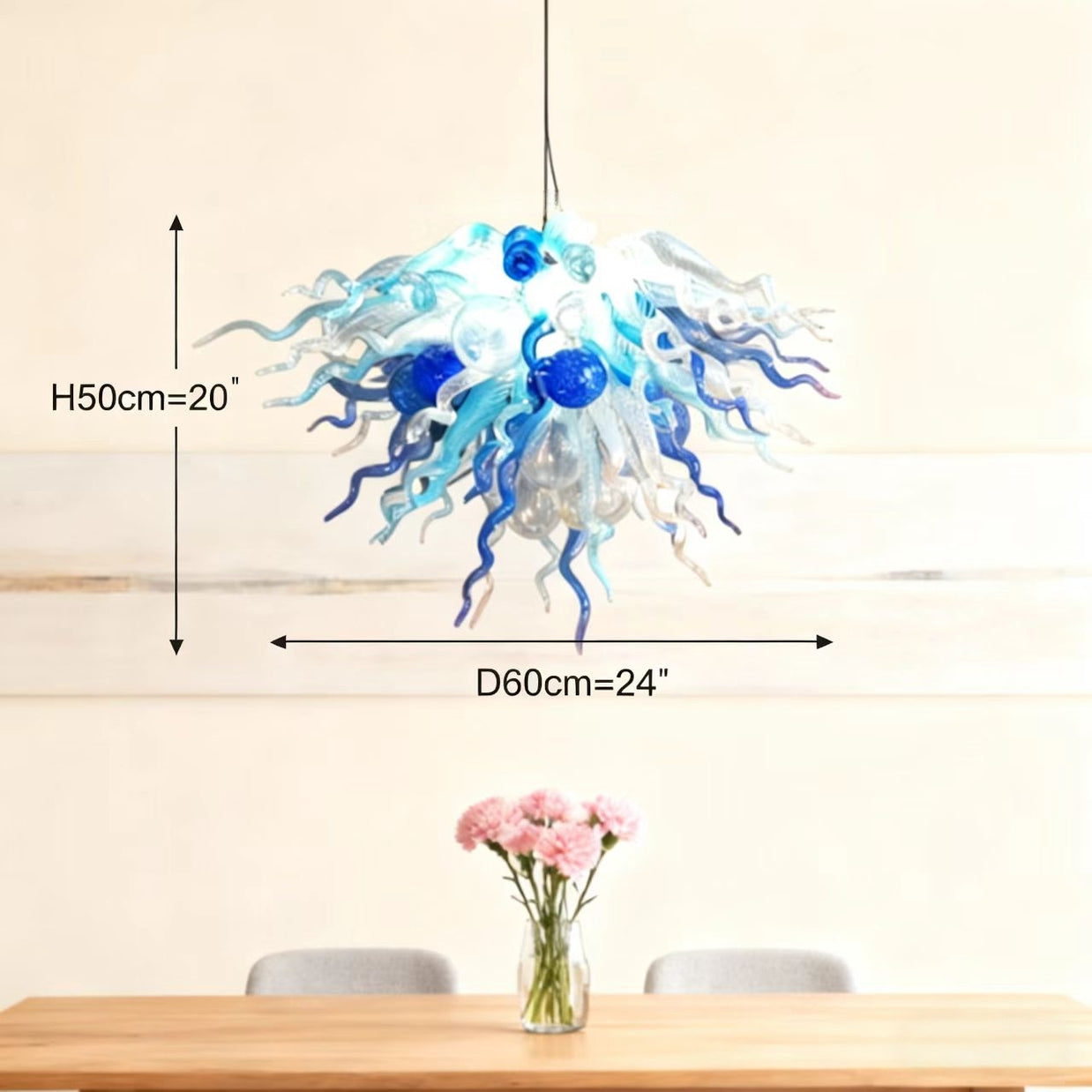 DIY glass modern chandelier