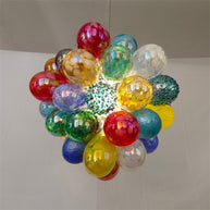 blown glass bubble chandelier