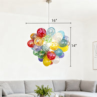 blown glass bubble chandelier