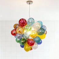 blown glass bubble chandelier