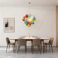 blown glass bubble chandelier