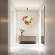 blown glass bubble chandelier