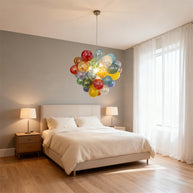 blown glass bubble chandelier