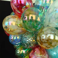 blown glass bubble chandelier
