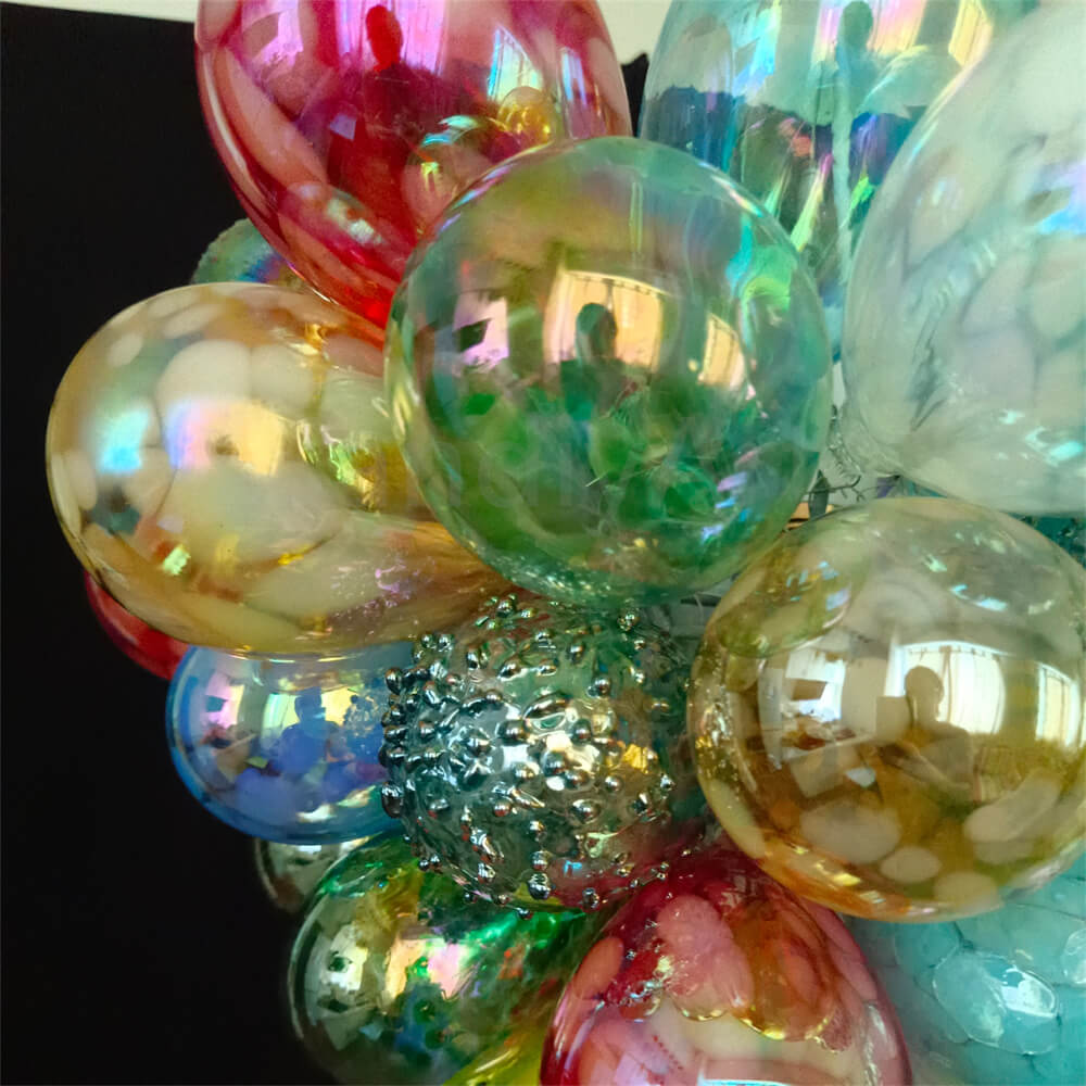 blown glass bubble chandelier