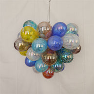blown glass bubble chandelier