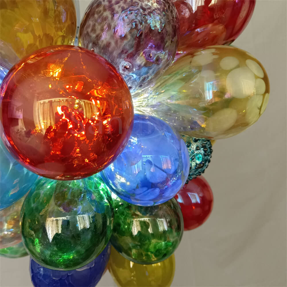 blown glass bubble chandelier