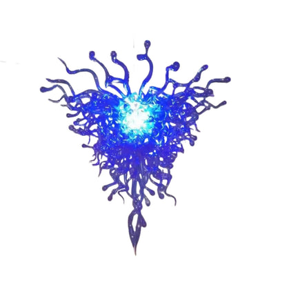 Dark blue blown glass chandelier custom lighting with different shape and color
