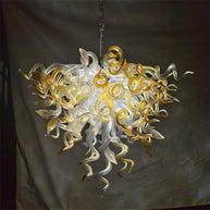 DIY handmade mouth blown glass chandelier modern lighting