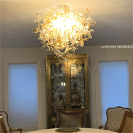 DIY handmade mouth blown glass chandelier modern lighting